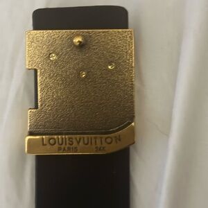 Louis Vuitton Men's Belt with Gold Buckle